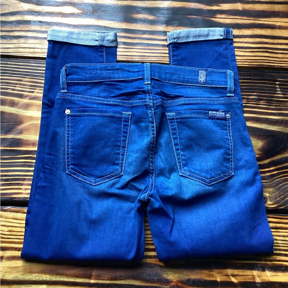 7 For All Mankind The  Skinny Crop & Roll Jeans Size 26